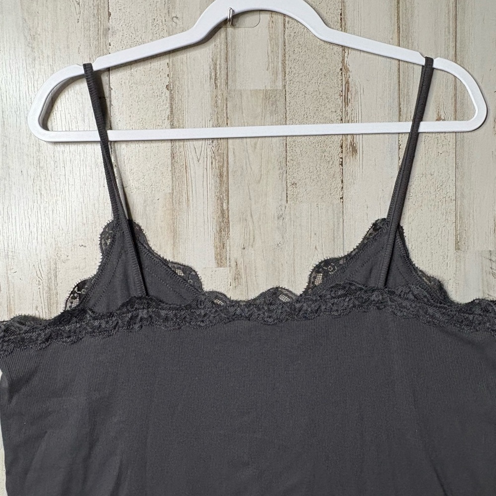 Old Navy Lace-Trim Cami Top Dark Panther Gray Size XXL NWT! - Picture 12 of 12